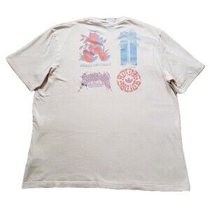 Adidas Originals Holiday Resort Size XL Relaxed Mens Cream Double Side T-Shirt